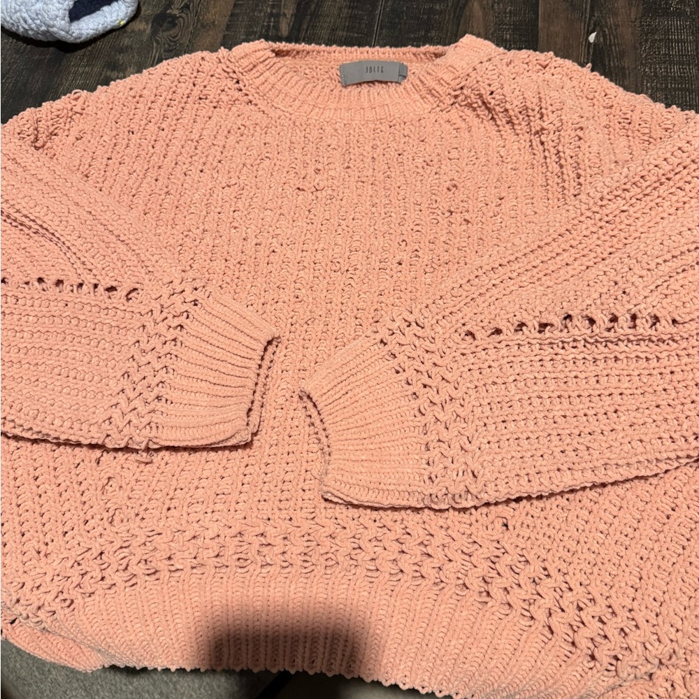 Cozy Peach Knit Sweater